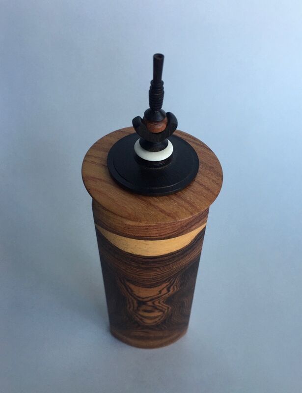 Stephen Mark Paulsen, ‘Sculptural Scent Bottle’, 1990, Sculpture, Wood: Cocobolo, tulipwood, and ebony, Beatrice Wood Center for the Arts 