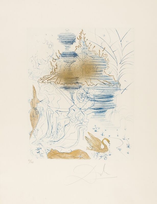 Salvador Dalí, ‘The Pagoda (Field 69-13F; M&L 379a)’, 1969-1970, Print, Etching with drypoint and handcolouring, Forum Auctions