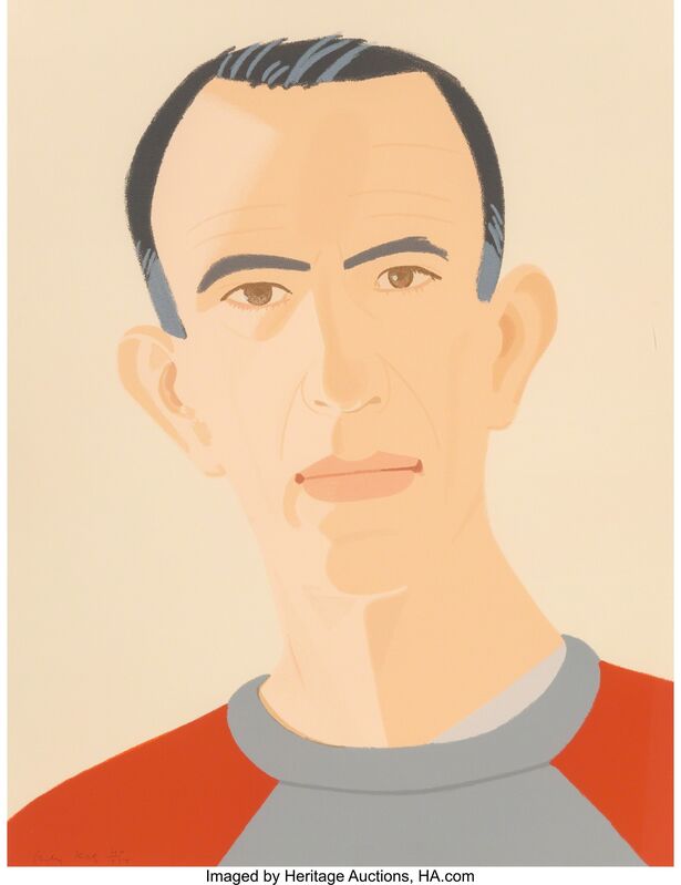 Alex Katz, ‘Sweatshirt II (Self portrait), from Alex and Ada, the 1960s to the 1980s series’, 1990, Print, Screenprint in colors on Arches paper, Heritage Auctions