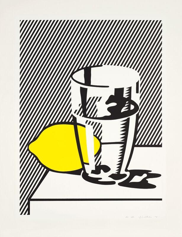 Roy Lichtenstein, ‘Untitled (Still Life with Lemon and Glass), from For Meyer Schapiro (C. 134)’, 1974, Print, Lithograph and screenprint in colours with debossing, on smooth wove paper, with full margins., Phillips