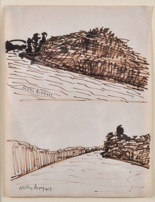 Milton Avery, ‘Inlets’, 1957, Drawing, Collage or other Work on Paper, Ink on paper, Graham Shay 1857