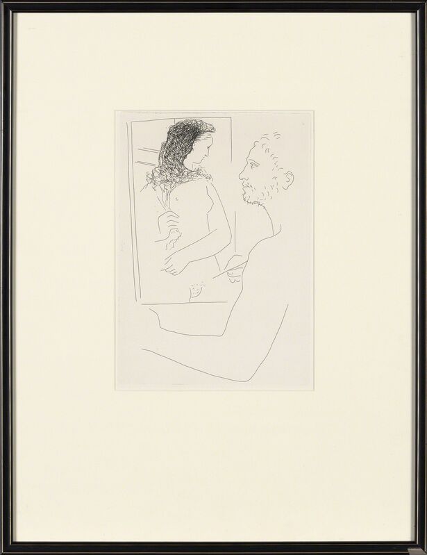 Pablo Picasso, ‘Peintre Devant Son Tableau (B. 92)’, 1927, Print, Etching, on wove paper, Doyle