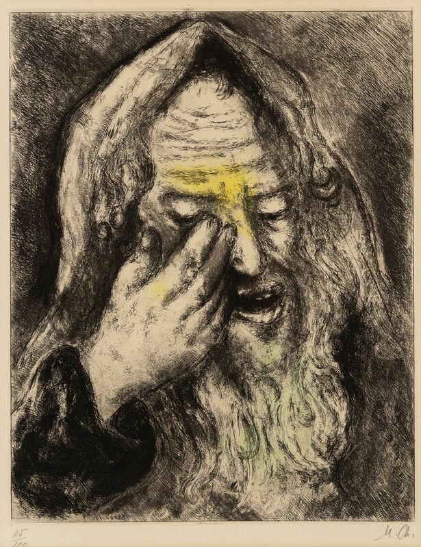 Marc Chagall, ‘Souffrances de Jérémie from The Bible’, 1958-1960, Print, Handcolored Etching, Hindman