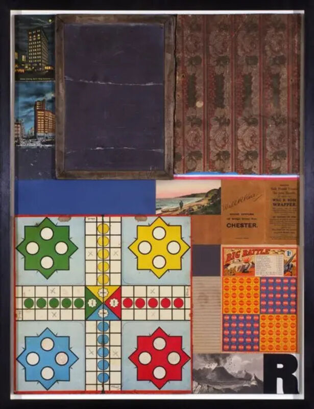Peter Blake, ‘Children's Games - Ludo (in homage to Robert Rauschenberg)’, 2010, Mixed Media, Collage with found objects, Tanya Baxter Contemporary
