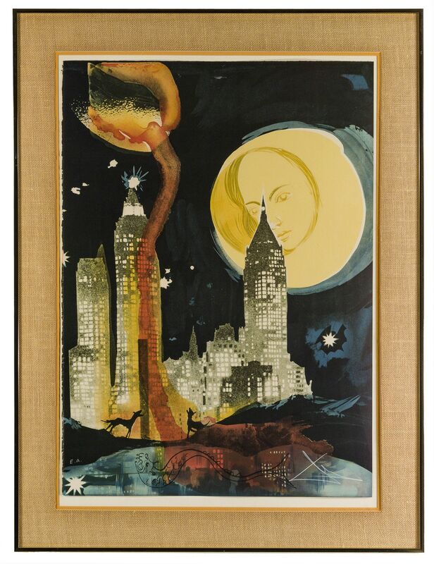 Salvador Dalí, ‘Manhattan Skyline’, 1976, Print, Color lithograph on Arches paper under Plexiglas, John Moran Auctioneers