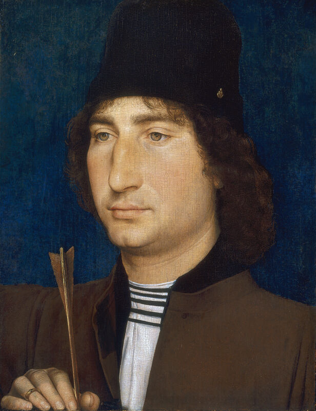 Hans Memling, ‘Portrait of a Man with an Arrow’, ca. 1470/1475, Painting, Oil on panel, National Gallery of Art, Washington, D.C.