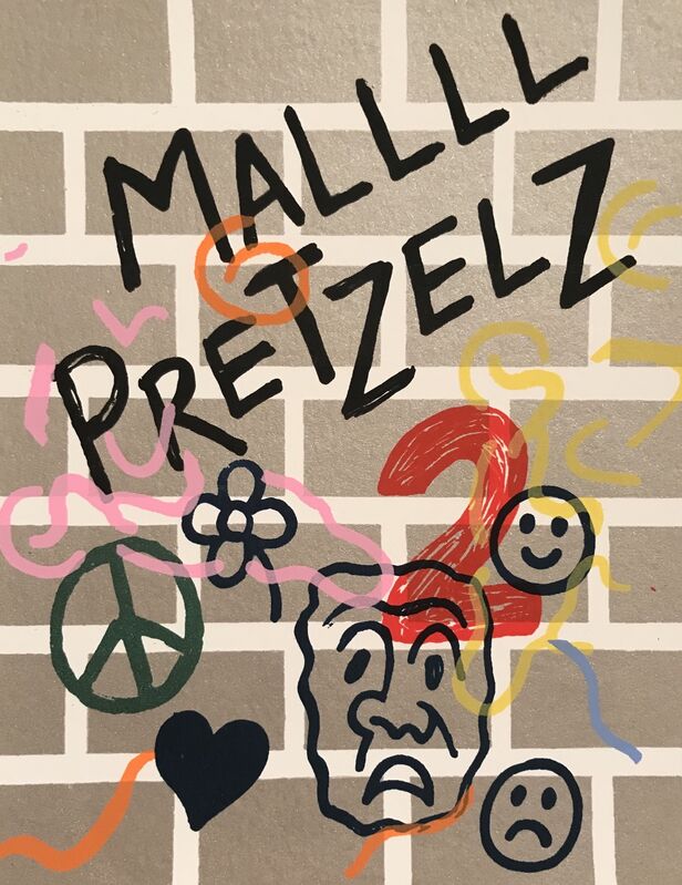 Adam Palmer, ‘Mallll Pretzelz 2’, 2019, Drawing, Collage or other Work on Paper, Screenprint, marks, collage on paper, Ro2 Art