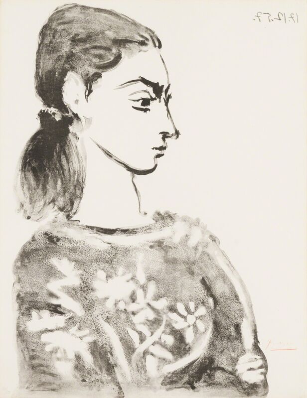 Pablo Picasso, ‘Woman with Floral Bodice’, 1957, Print, Lithograph, Christopher-Clark Fine Art