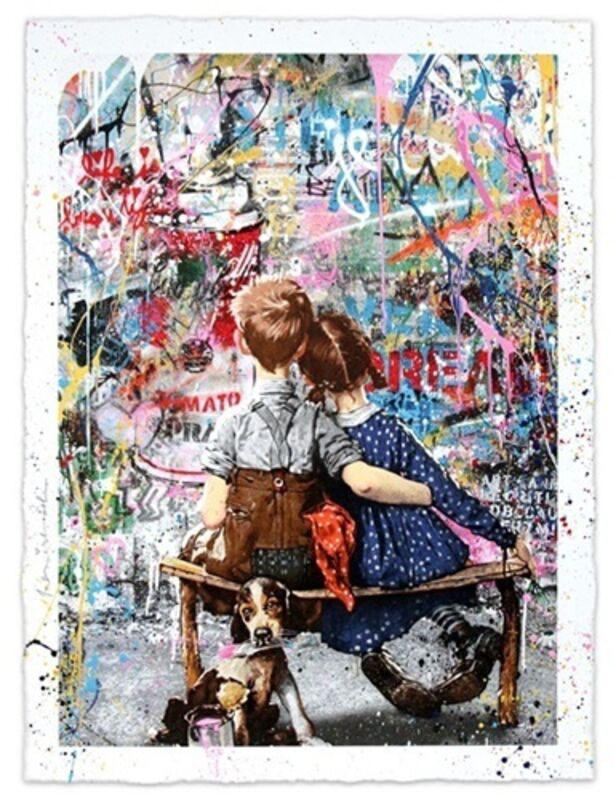 Mr. Brainwash, ‘Work Well Together’, 2018, Print, An eighteen color screen print on archival art paper. Each screen print is hand finished by the artist with paint splattered on the piece. The screen print is on hand torn archival art paper and is signed and numbered, with a thumb print on the back., Pop Fine Art
