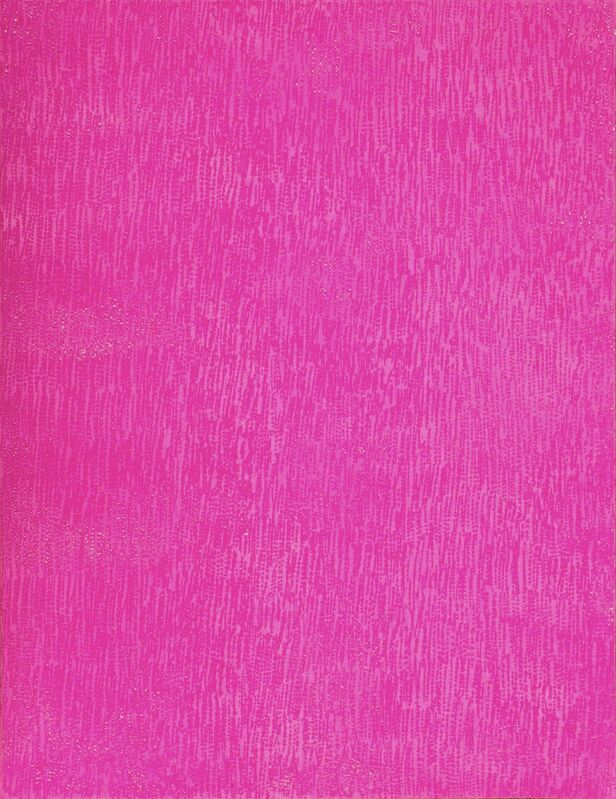 Mohammed Kazem, ‘Acrylic on Scratched Paper (Pink) ’, 2016, Painting, Acrylic on scratched paper, Aicon Gallery