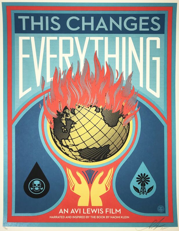 Shepard Fairey, ‘This Changes Everything’, 2015, Print, Cream Speckle Tone Paper, New Union Gallery