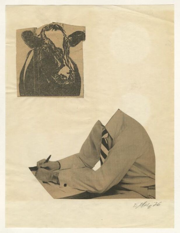 Ernesto Molina, ‘Untitled 1976’, 1976, Drawing, Collage or other Work on Paper, Collage of newspaper clippings, Bienvenu Steinberg & Partner