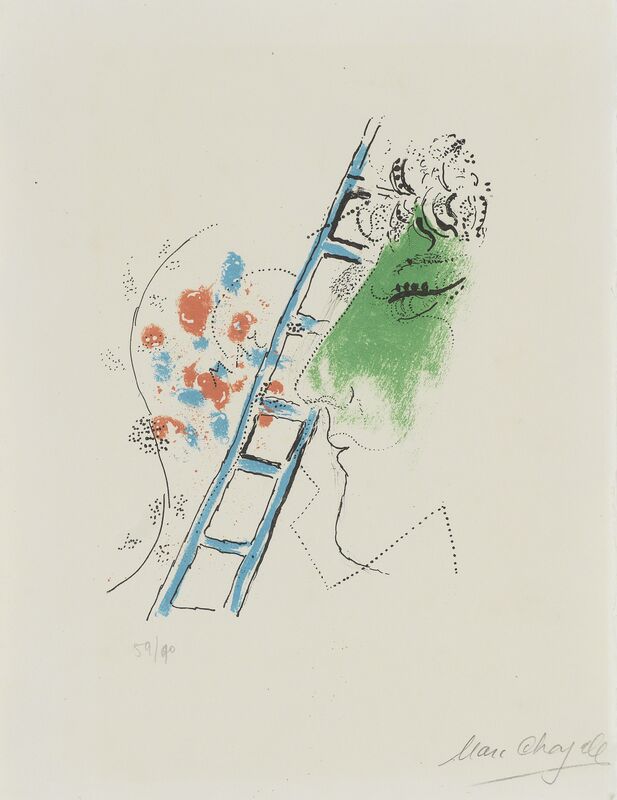 Marc Chagall, ‘L'échelle’, 1957, Print, Lithography, Blue Velvet Projects