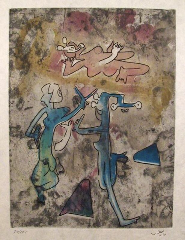 Roberto Matta, ‘Centre Noeuds, Plate 2’, 1974, Drawing, Collage or other Work on Paper, Aquatint etching in color on Japon nacre paper, LaCa Projects