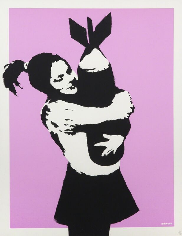 Banksy, ‘Bomb Love’, 2004, Print, Screenprint on paper, Julien's Auctions