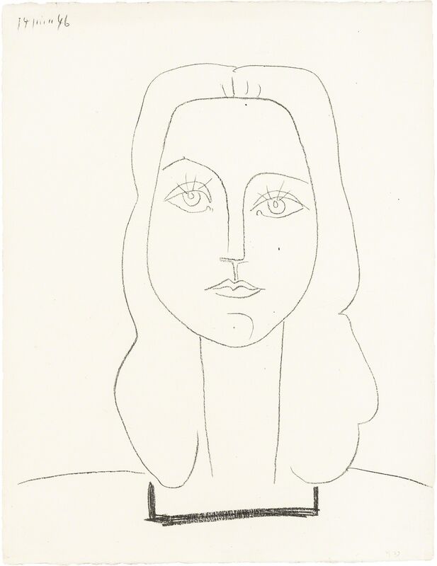 Pablo Picasso, ‘FRANÇOISE (MOURLOT 39)’, 1946, Print, Lithograph on wove paper, Doyle