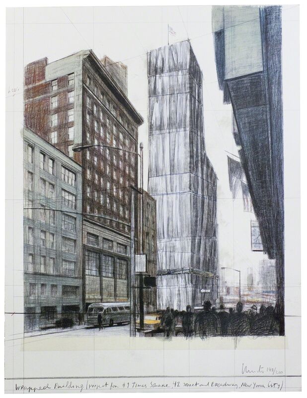 Christo, ‘Wrapped Building Times Square’, 2004, Drawing, Collage or other Work on Paper, Mixed Media, ArtWise