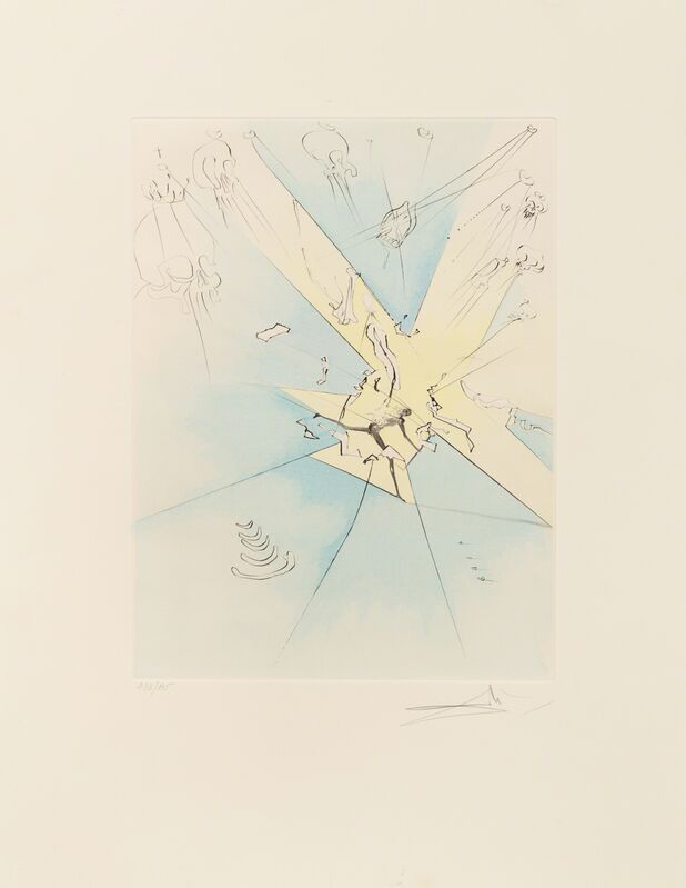 Salvador Dalí, ‘After 50 Years of Surrealism (portfolio)’, 1974, Print, Drypoint With Handcoloring, Hindman