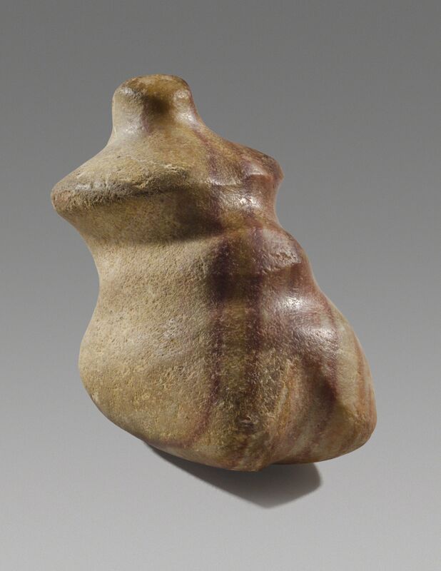Western Asiatic, ‘STEATOPYGOUS "IDOL" ’, ca. 6th millennium B.C., Sculpture, Striated Marble, Phoenix Ancient Art
