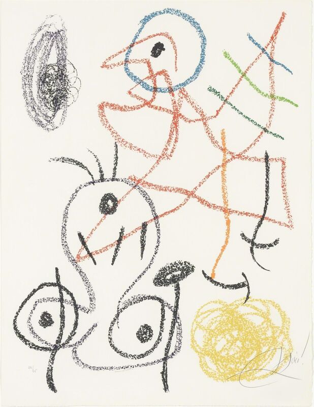 Joan Miró, ‘ALBUM 21, PLATE 20 (M. 1145)’, 1978, Print, Color lithograph on wove paper, Doyle