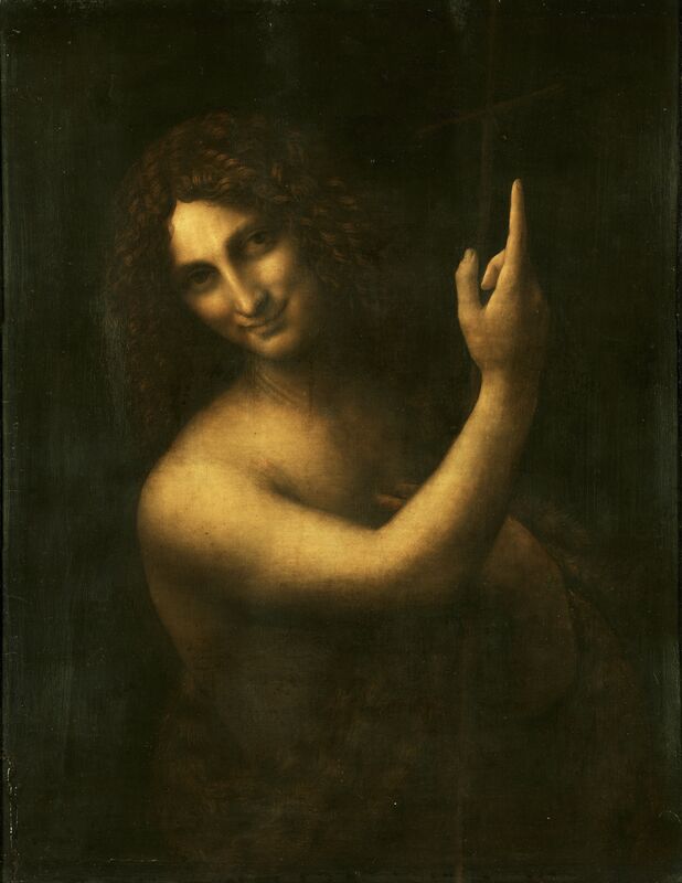 Leonardo da Vinci, ‘Saint John the Baptist’, 1513-1515, Painting, Oil on wood, Musée du Louvre
