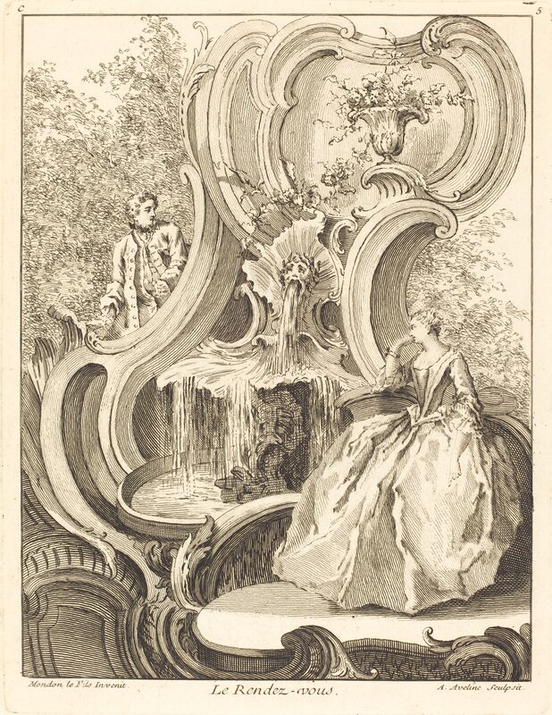 Antoine Aveline, ‘Le Rendez-vous’, 1736, Print, Etching with engraving on laid paper, National Gallery of Art, Washington, D.C.