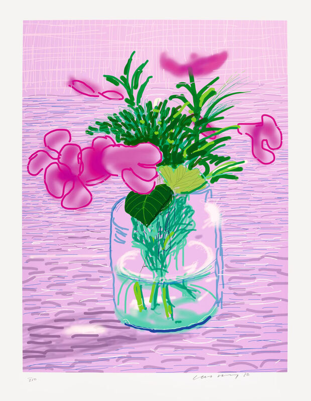 David Hockney, ‘Lilacs’, 2010, Print, Eight color inkjet print on cotton fibre archival paper, Oliver Clatworthy Gallery Auction