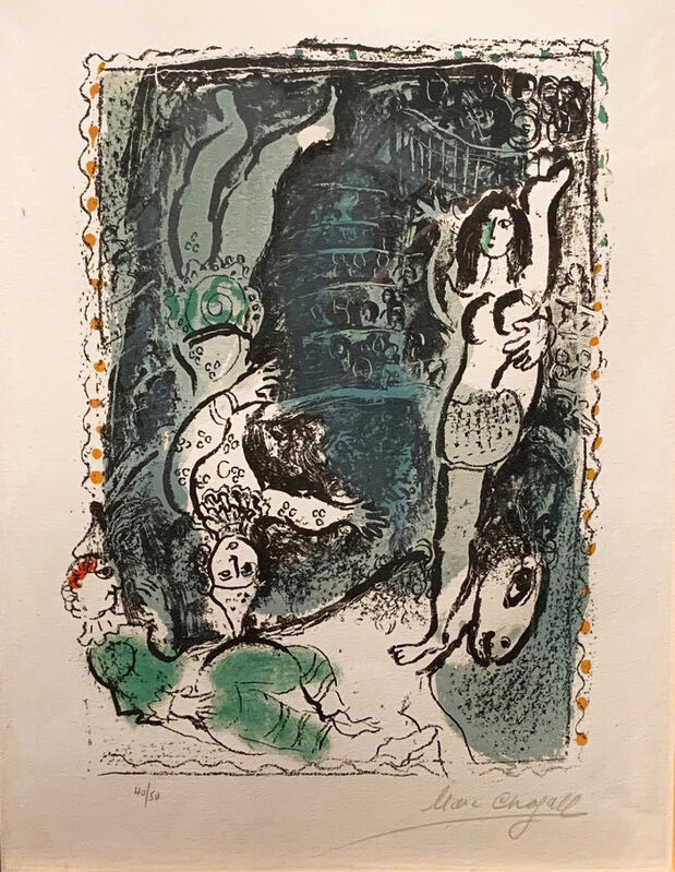 Marc Chagall, ‘La Pirouette Bleue’, 1966, Print, Color Lithograph, ArtSpace / Virginia Miller Galleries