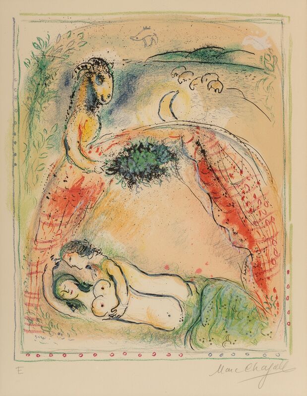 Marc Chagall, ‘Oh happy bridegroom, from Sur la terre des dieux’, 1967, Print, Lithograph in colors on Arches paper, Heritage Auctions