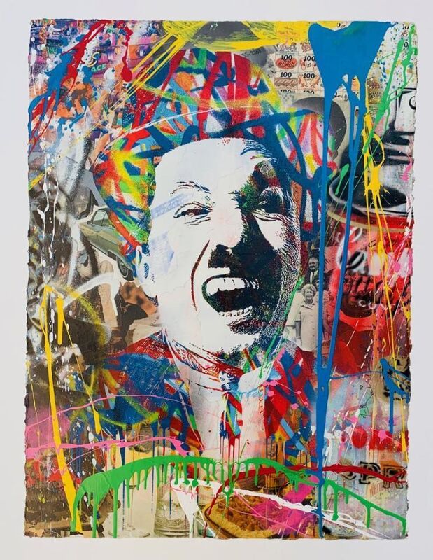 Mr. Brainwash, ‘Charlie’, 2015, Mixed Media, Acrylic on Paper, with silkscreen, Intrinsic Values
