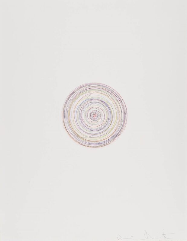 Damien Hirst, ‘Tie a yellow Ribbon round the old Oak Tree (from In a Spin, the Action of the World on Things, Volume I)’, 2002, Print, Etching in color, Weng Contemporary