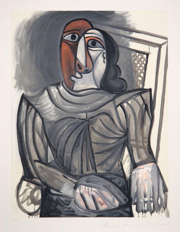 Pablo Picasso, ‘Femme Assise à la Robe Grise, 1943’, 1979-1982, Print, Lithograph on Arches paper, RoGallery
