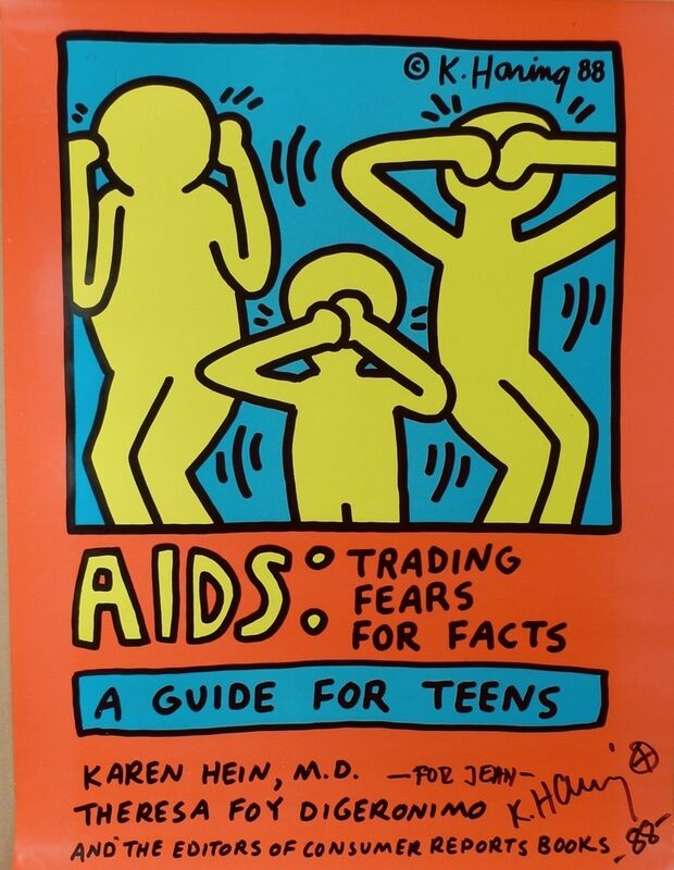 Keith Haring, ‘AIDS:Trading Fears for Facts, A Guide for Teens’, 1988, Ephemera or Merchandise, Offset lithograph on paper, Bengtsson Fine Art