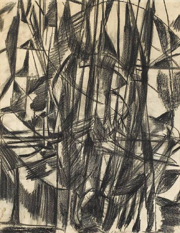 André Lanskoy, ‘Untitled’, ca. 1950, Drawing, Collage or other Work on Paper, Charcoal on paper, Attika Fine Arts