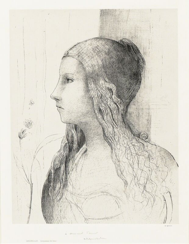 Odilon Redon, ‘Brunnhilde’, Print, Lithograph on chine appliqué, Skinner