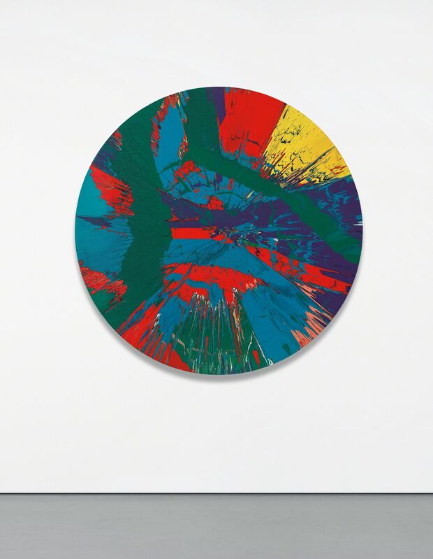 Damien Hirst, ‘Beautiful Bloody Revolutionary Supersonic French Spin Painting for the Amazing Anne-Sophie’, 2014, Painting, Household gloss on canvas, Phillips