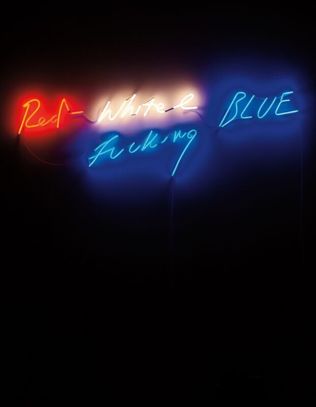Tracey Emin, ‘Red, White and Fucking Blue’, 2002, Installation, Red, white and blue neon, Phillips