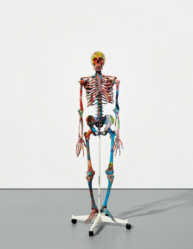 Damien Hirst, ‘St. Elmo's Fire’, 2008, Sculpture, Household gloss on plastic skeleton, Phillips