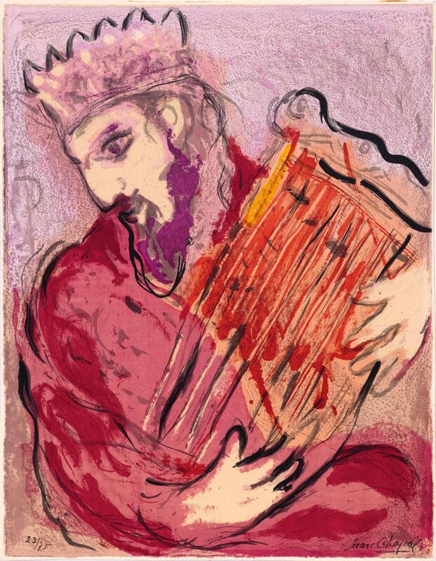 Marc Chagall, ‘David à la Harpe’, 1956, Print, Colour lithograph, Koller Auctions