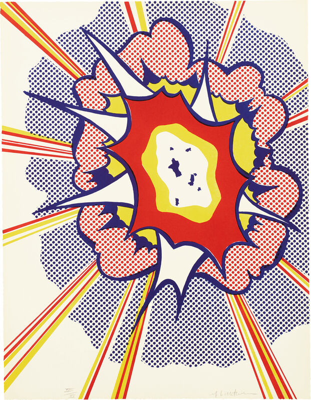 Roy Lichtenstein, ‘Explosion, from Portfolio 9 (C. 49)’, 1967, Books and Portfolios, Lithograph in colors, on Rives BFK paper, the full sheet., Phillips