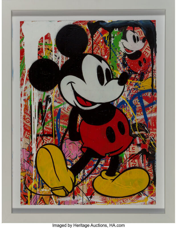 Mr. Brainwash, ‘Mickey Mouse’, 2014, Print, Collage with silkscreen and acrylic on paper, Heritage Auctions