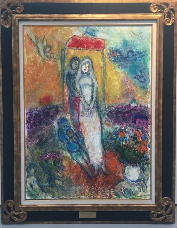 Marc Chagall, ‘Les Mariés sous le Baldaquin’, 1978-1980, Painting, Oil on canvas, David Benrimon Fine Art