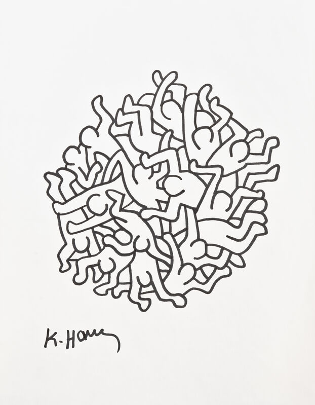 Keith Haring, ‘Party Of Life’, 1985, Drawing, Collage or other Work on Paper, Ink on paper, Tate Ward Auctions