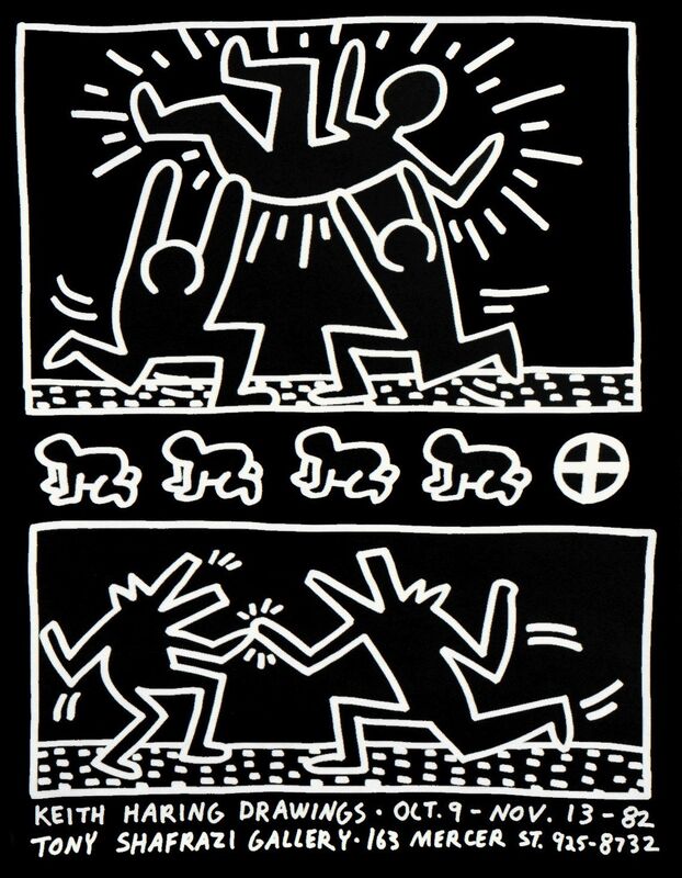 Keith Haring, ‘Keith Haring Tony Shafrazi exhibition poster 1982’, 1982, Posters, Offset Lithograph, Lot 180