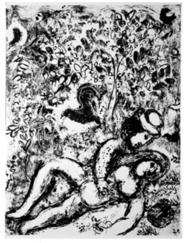 Marc Chagall, ‘Couple Beside Tree from Chagall Lithographs I’, 1960, Print, Lithograph, New River Fine Art