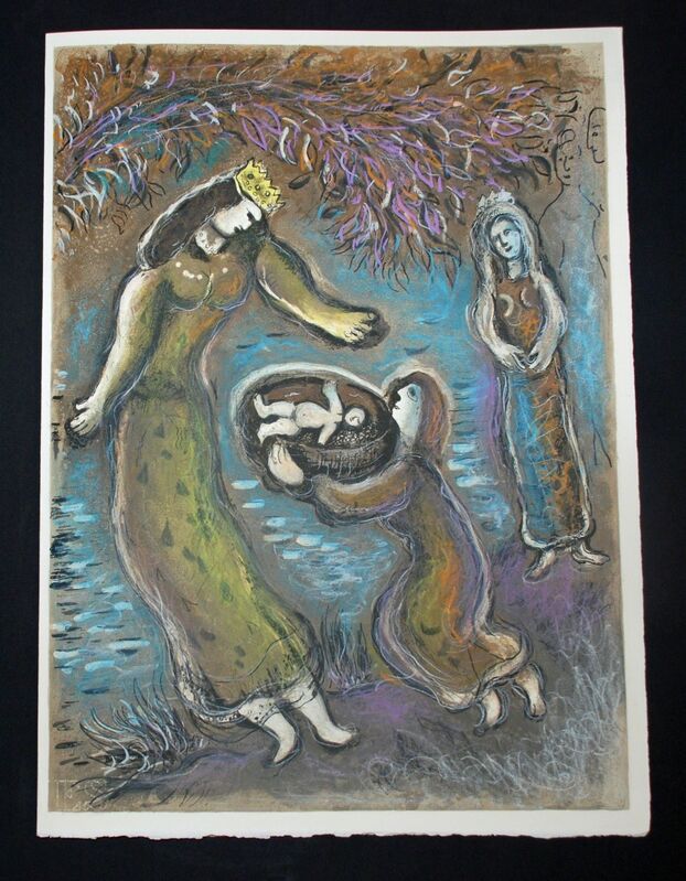 Marc Chagall, ‘Pharaoh's Daughter and Moses’, 1966, Print, Lithograph on Arches wove paper, Georgetown Frame Shoppe