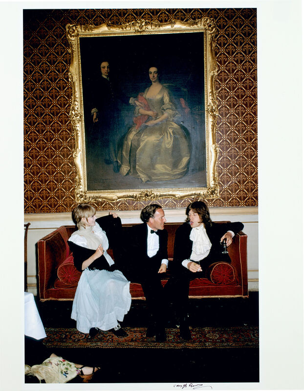 Slim Aarons, ‘Pop and Society: Marianne Faithfull, Desmond Guinness, and Mick Jagger at Castletown Mansion, Ireland, 1968’, 1968, Photography, Chromogenic print, Phillips