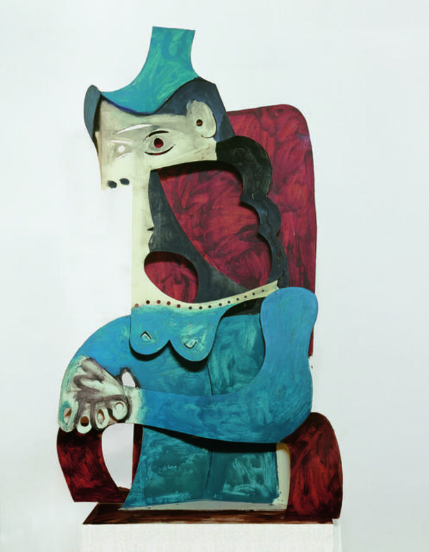 Pablo Picasso, ‘Femme au Chapeau’, 1961, Sculpture, Folded metal cut-out, painted in 1963, Musée Picasso Paris