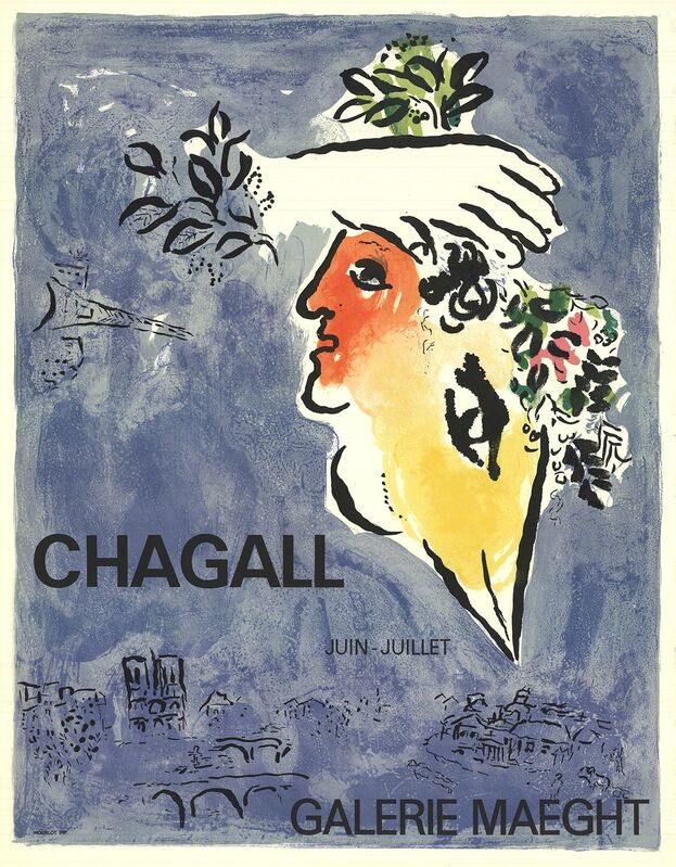 Marc Chagall, ‘The Blue Sky’, 1964, Print, Color Lithograph, ArtWise