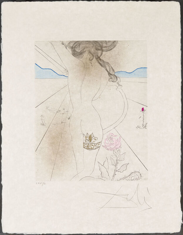 Salvador Dalí, ‘Nude with Garter’, 1969-1970, Print, Etching, Christopher-Clark Fine Art